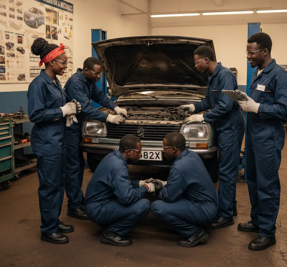 Vocational training in mechanics